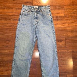 Zara straight mom jeans